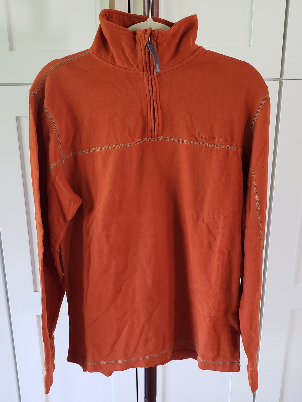 Timberland Orange Pullover with Teal Logo